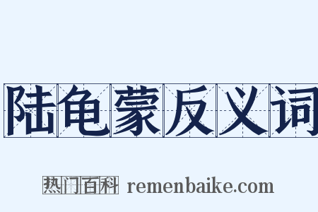 陆龟蒙反义词是什么意思的图片